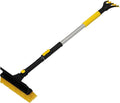 35–51" Extendable Snow Brush, Ice Scraper & Squeegee with Aluminum Handle, Non-Slip Foam Grip, Scratch-Free Bristles, 3-in-1 Winter Car Tool for Cars, SUVs & Trucks, Yellow