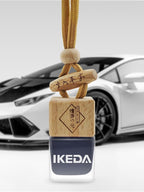 Ikeda Car Air Freshener: Hanging Car Smell Air Freshener | 10ml Hanging Car Perfume | Long Lasting Fragrance | Strong Scents Diffuser for Auto Home (New Car|Square)