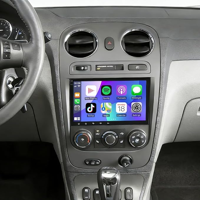 4G+64G Double Din Car Stereo Radio for Chevrolet Silverado GMC Sierra 2007-2018,for Chevrolet Tahoe 2007-2014 8" IPS Touchscreen Head Unit with CarPlay/Android Auto,GPS,FM,AUX-in,AHD Backup Camera