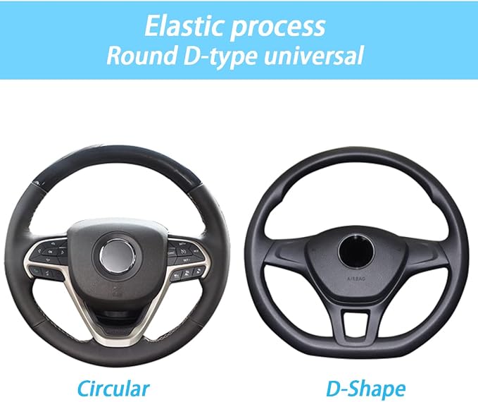 Elastic Stretch Steering Wheel Cover, Universal 15 Inch Car Steering Wheel Cover, Microfiber Breathable Ice Silk, Anti-Slip, Odorless, Easy Carry, Warm in Winter and Cool in Summer (Gray)