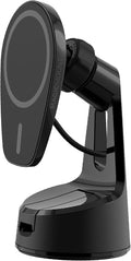 MPQ6 Magnetic Phone Holder for Car Dashboard/Windshield, 15W Wireless Fast Car Charger Stand, Hands Free Cell Phone Mount Compatible with iPhone 17/16/15/14/13/12 Series & MagSafe Case