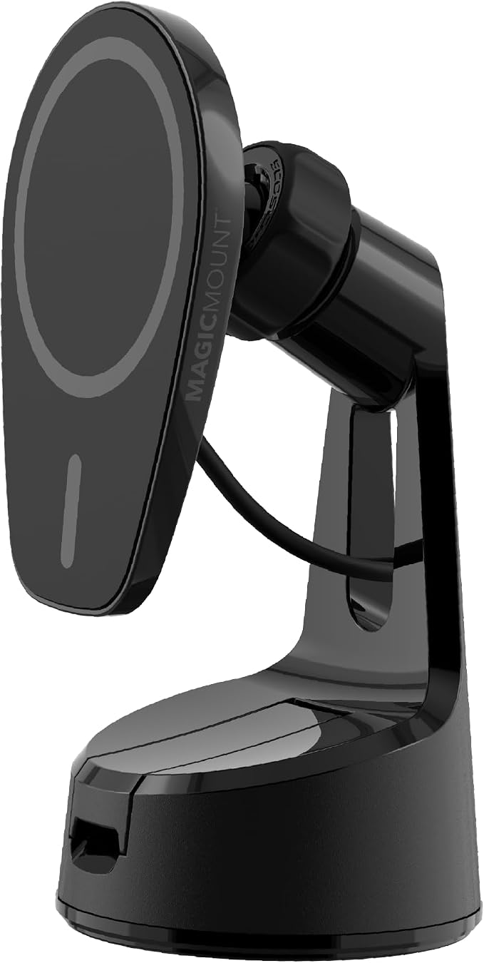 MPQ6 Magnetic Phone Holder for Car Dashboard/Windshield, 15W Wireless Fast Car Charger Stand, Hands Free Cell Phone Mount Compatible with iPhone 17/16/15/14/13/12 Series & MagSafe Case