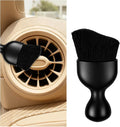 Car Interior Detailing Brush, Curved Soft Bristles Vehicle Removal Dust Collectors, Scratch-Free Automotive Cleaning Tool Accessories, Universal for Truck SUV Sedan (Black)