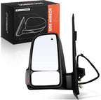 Driver Side Power Door Mirror - Compatible with Mercedes-Benz Sprinter 1500 2500 3500 2019-2022 - Heated Power Folding Black Outside Rear View Mirror w/Blind Spot Detection Turn Signal