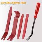 5 PCS Nylon Auto Trim Removal Tool Kit No-Scratch Removal Tool Kit for Car Panel & Audio Dashboard Dismantle Red