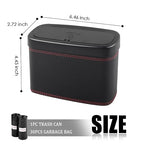 Car Trash Can with Lid,Press-Top Car Trash Bin with 30PCS Cars Trashs Bags,Multi-Function & Small Cars Garbage Can with Suspension Design for Storaging Garbage Fits 4.7 Gal