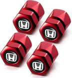 Tire Valve Stem Caps for Honda Metal Car Wheel Air caps Auto Valve Stem Caps Accessories 7 Pcs (red)