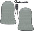 Seat Cover Comfortable Winter Seat Cushion with Adjustable Buckle for Full Back and Seat 2-Pack (Grey)