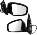 Driver and Passenger Side Mirror Assembly Set Power Heated Foldaway Smooth Paint to Match Compatible with 2009-2014 Nissan Murano