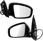 Driver and Passenger Side Mirror Assembly Set Power Heated Foldaway Smooth Paint to Match Compatible with 2009-2014 Nissan Murano