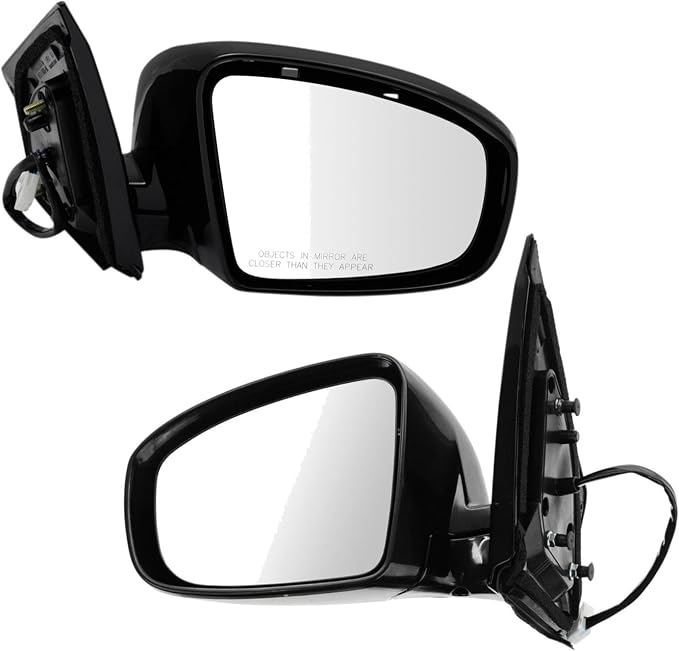 Driver and Passenger Side Mirror Assembly Set Power Heated Foldaway Smooth Paint to Match Compatible with 2009-2014 Nissan Murano