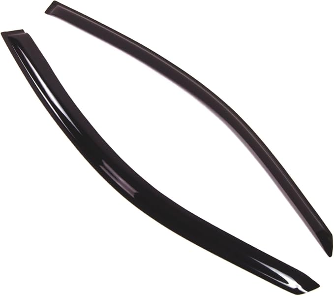 WD2-215 Dark Smoke 2 Pcs Set Window Visor (Outside Mount) Deflector Rain Guard Compatible with 2008-2012 Honda Accord Coupe