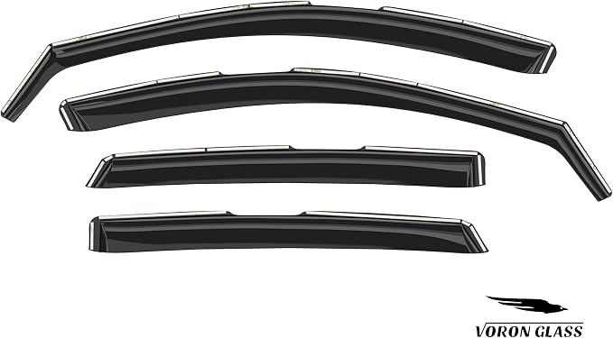 Voron Glass in-Channel Extra Durable Rain Guards for Honda Accord 2018-2022, Window Deflectors, Vent Window Visors, 4 Pieces - 200920