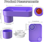 Car Seat Snack Tray for Kids Toddler Travel,Cup Holder Expander for Car,Toddler Travel & Road Trip Accessory for Mess-Free Snacking in The Car (Purple)