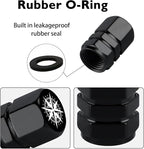 4Pack Compass Tire Valve Caps Universal Tire Air Cap Valves Stem Covers | Aluminum Alloy Rust-Proof Valve Stem Caps, for Auto SUV Truck Motorcycle Bicycle, Compass Gifts for Women Men Drivers