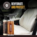 Legendary Leather Cleaner And Conditioner 16oz - Conditions, Cleans, & Protects Car Interior from UV - Multi Use Detailing Kit for Car Seats - Non-Greasy, Restores Leather