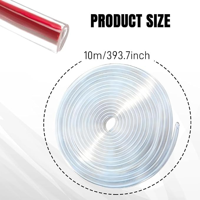 Car Door Edge Guards, Car Door Protector, 32Ft Rubber Seal Protector U Shape Edge Trim, Anti-Collision Auto Door Entry Guard Protective Strip Universal for Most Vehicles (Transparent, 10M)