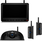 HD Wireless RV Backup Cameras System, 7" Split-Screen Monitor, 1 Rear View + 2 Side Cameras, IR Night Vision Recording Waterproof Compatible with Furrion Pre-Wired RV Truck Trailer - DW7Y503