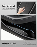 2026 Upgrade Door Side Storage Box for Tesla Model Y Juniper, [Rear Door Emergency Pull Cord & Waterproof & Dustproof] 1:1 Fit Door Pocket Organizer for Tesla Model Y Accessories 2025 2026