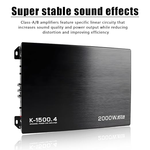 Car Power Amplifier 4-Channel Amplifier Stereo Audio Amp 12V (4 Channel - 13 inch)