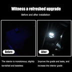 Car Interior Atmosphere Lamp, Plug-In USB Interface LED Vehicle Ambient Lighting Kit, Portable Mini Automotive Night Light Decoration Accessories, Universal for SUV, Sedan, Truck (White)