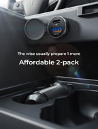 USB C Car Charger Adapter [2 Pack] [Mini & Metal] Cigarette Lighter USB Charger Fast Charging [PD QC 3.0] USBC Car Phone Charger for iPhone 15 Pro Max Plus 14 Samsung Galaxy S23 iPad Pro, Purple | Cigarette Lighter Charger, USB C Car Charger Fast...