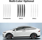 4Pcs Universal Car Door Edge Guards，Silicone Car Bumper Body Protector Trim Guard Auto Rearview Mirror Anti Collision Protector(White)