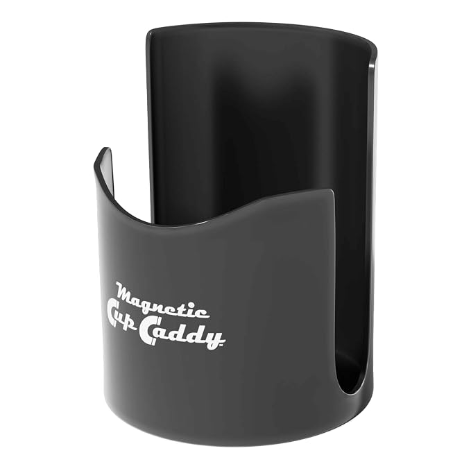 Magnetic Cup Holder - Caddy for Bottles, Glasses, and Cans - Fits on Fridge, Lawnmower, Forklift, Cart, or Ladder - Heavy-Duty Magnet