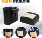 YoRise Car Trash Can, Multifunctional Hanging Garbage Can, Car Storage Organizer Container, Mini Trash Bin, Waterproof Automotive Door Side Garbage Organizer Holder for Most Cars (Beige)