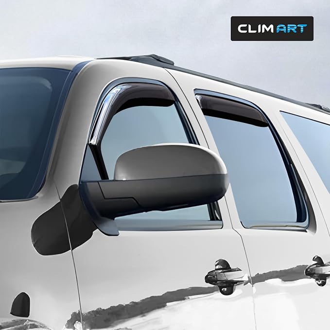 in-Channel Incredibly Durable Rain Guards for Chevrolet (Chevy) Suburban 1500 2007-2014/Suburban 2500 2007-2013, Original Window Deflectors, Vent Window Visors, Vent Deflector, 4 pcs.- 607180