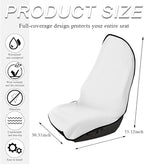 Waterproof Car Towel Seat Cover, Sweating Non-Slip Premium Towel Carseat Cover Protector, Universal Soft Machine Washable Car Truck SUV Front Seat Cover for Gym Workout Beach Hiking (White)