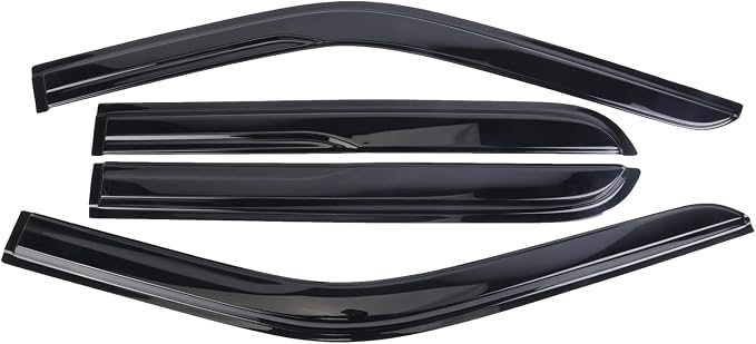 Window Visors Rain Guards Deflector 4 Piece Set for 2014-2018 Chevrolet Silverado & GMC Sierra 1500 2500HD 3500HD Crew Cab 94536