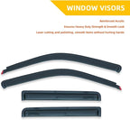in-Channel Rain Guards Compatible with 2001-2005 Sport Trac 1997-2001 Mercury Mountaineer 1991-2001 Explorer Side Window Visor Wind Deflector Vent Visors Car Accessories Tape-On 4pcs