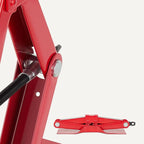 Portable Scissor Car Jack, 1.65 Short Ton/1.5 Metric Ton/1500 kg Capacity, 3.7-15.5 inch Lifting Range, Self-Locking, Red