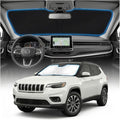for Jeep Compass Sun Shade Windshield Cover - Custom Fit Compass Accessories 2017-2024 2025 Sunshade Foldable UV Protection & Heat Shield Sun Visor Accessories