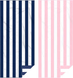 2 Pack Microfiber Beach Towel, Quick Dry Travel Towel Large Sand Free Towel for Beach, Camping, Swim Pool, Gym, Sports& Yoga 71"x32", Stripe Navy & Pink