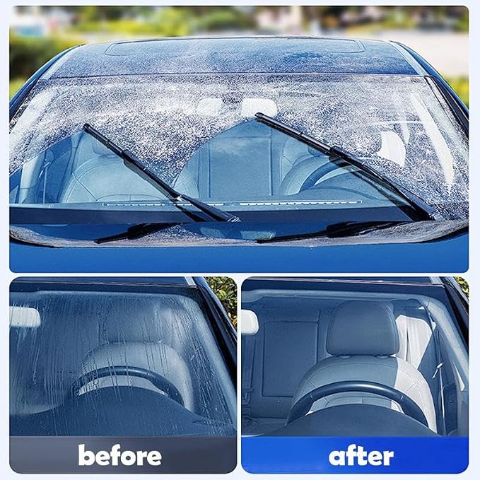 Car Glass Anti Fog Coating Agent with Built in Applicator Upgraded Formula Long Lasting Defogger Rain Repellent for Windshield Mirrors Helmet Lens Oil Film Remover Auto Interior Exterior Glass Care
