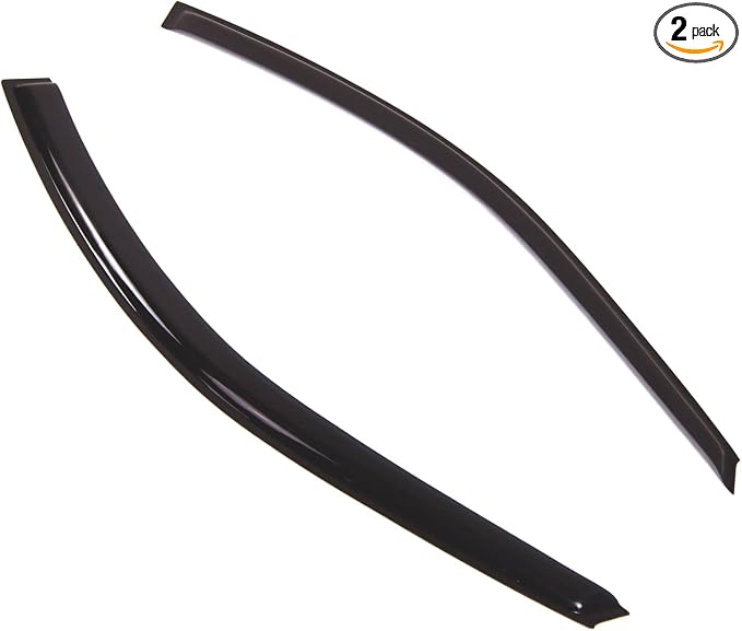 Outside Mount Window Vent Visors Rain Guards Compatible with Acura Integra 1994-2001 | Side Window Wind Deflectors Rain Shields | Black Tinted, 2 Pcs Set, BGWV-554