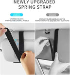 Car Sun Visor Organizer Glasses Case Storage Bag note Holder Car suede Zipper Card Hold Car Organizers and Storage (brown)