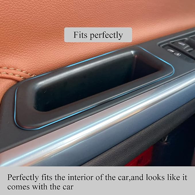 Front Row Door Side Storage Box Compatible with Volvo S60 2009-2017 2018 V60 2009-2017 2018 Armrest Phone Container Door Organizer Handle Pocket ABS Tray Insert Glove Pallet