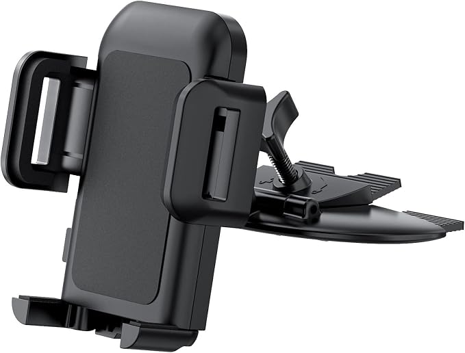 Cell Phone Holder for Car, CD Slot Car Phone Mount, One Button Release Easy Installation CD Player Car Phone Holder Mount Compatible with iPhone 17 16 15 14 13 12 Pro MAX Galaxy S25 S20 S20+ S10