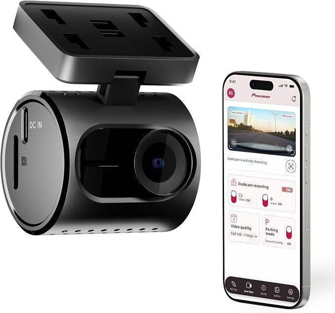 VREC-H120SC Compact Dash Camera – Discreet 1.5K Resolution Front Dash Cam for Cars with Impact Detection, 120 Degree Wide Angle Coverage, Built-in WiFi, Companion App, USB-C Easy Install