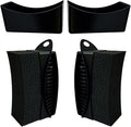 2 Pack Tire Shine Applicator Pads, Reusable Tire Dressing Applicator Sponge, Curved Tire Gel Applicator Forms with Lid, Black Tire Applicator Pads for Car Cleaning Detailing