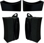 2 Pack Tire Shine Applicator Pads, Reusable Tire Dressing Applicator Sponge, Curved Tire Gel Applicator Forms with Lid, Black Tire Applicator Pads for Car Cleaning Detailing