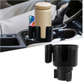 2 in 1 Car Cup Holder Expander with Phone Holder, 2.6"-3.93" Vehicle Cupholder Extender Adapter with Expandable Base, Auto Interior Water Bottle Accessories, Universal fit