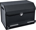 Car Trunk Organizer, Leather Trunk Organizer with Lid and Push-pull Handle Car Storage Box for SUV, Minivan, Sedan (Black, 16.9 x 11.4 x 12.2in)