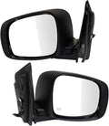 Driver and Passenger Side Mirror Set Power Heated Power Folding Smooth Black Compatible with 2008-2016 Chrysler Town & Country 2008-2009 Dodge Grand Caravan CH1320385 CH1321385