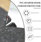 2PCS Car Door Protector Edge Guards, Carbon Fiber Anti-Collision Auto Door Corner Protector, Anti-Rub Trim Sticker Front Do or Corner Decoration for Cars Trucks SUVs (Black Sport)