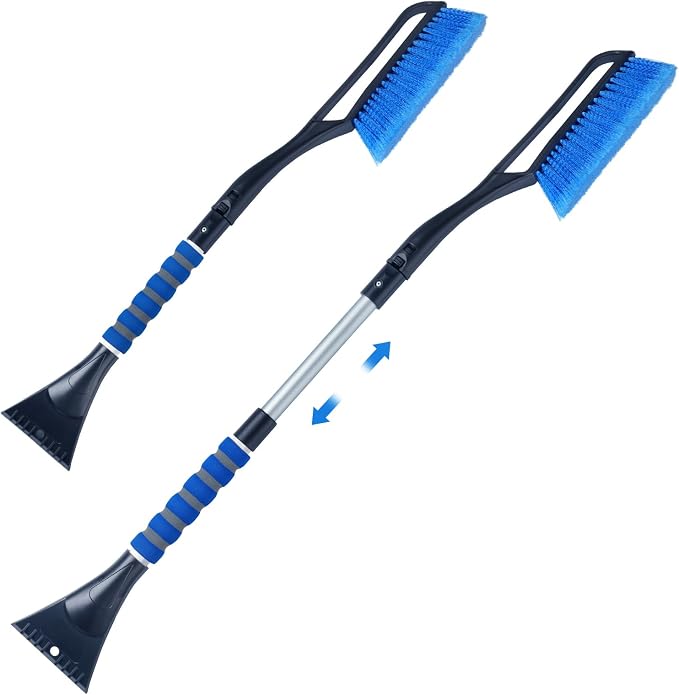 RELF 2-in-1 Snow Brush and Ice Scraper - Extendable & Durable for Car Windshield and Roof Cleaning