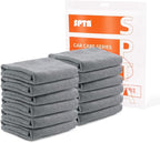 Microfiber Cleaning Cloth, Car Wash Towels, Terry Streak Free Reusable and Washable Premium Microfiber Towels for Cars, Pack of 12, 16"x16", Grey-MT041